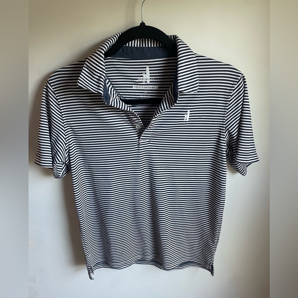 Johnnie-O Prep-dormancy Women’s Striped Athletic Navy White Collared Shirt 12